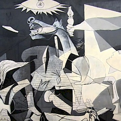 Pablo Picasso, Guernica, 1937, Öl auf Leinwand, 349 × 777 cm