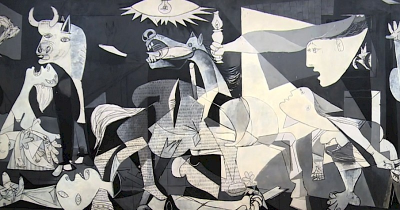 © Sucesión Pablo Picasso, Museo Nacional Centro de Arte Reina Sofía - Pablo Picasso, Guernica, 1937, Öl auf Leinwand, 349 × 777 cm 